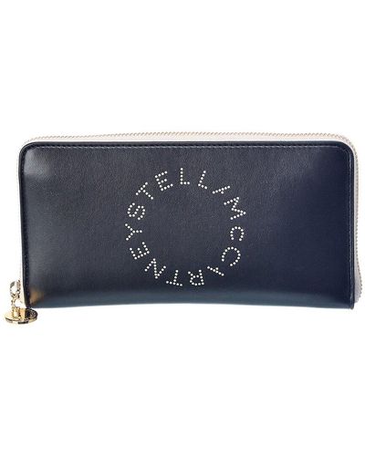 Stella McCartney Stella Logo Continental Wallet - Blue