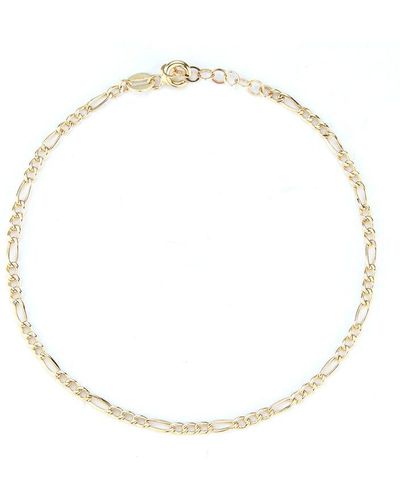 Ember Fine Jewelry 14k Dainty Figaro Chain Bracelet - White
