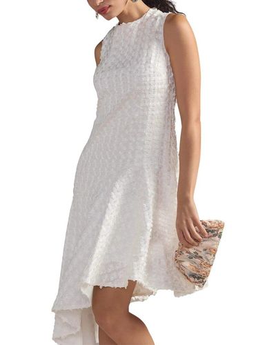 Eva Franco Textured Asymmetrical Dress - White