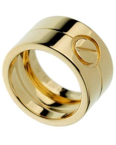 Cartier 18K Love Wide Ring (Authentic Pre-Owned) - Metallic