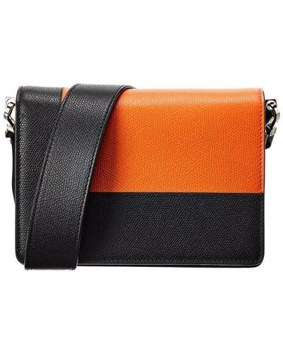 Valextra Swing Small Leather Shoulder Bag - Orange