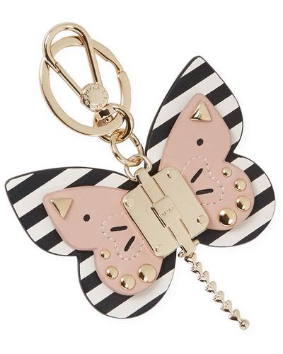 Furla Allegra Butterfly Leather Keyring - Natural