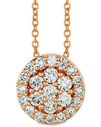 Le Vian Le Vian 14k Strawberry Gold 0.68 Ct. Tw. Diamond Pendant Necklace - Metallic