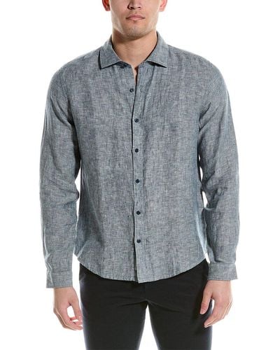Onia Slim Fit Linen Shirt - Gray