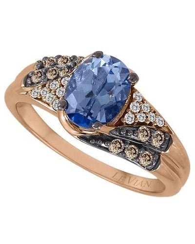 Le Vian ® 14k 1.50 Ct. Tw. Diamond & Ocean Blue Topaztm Cocktail Ring