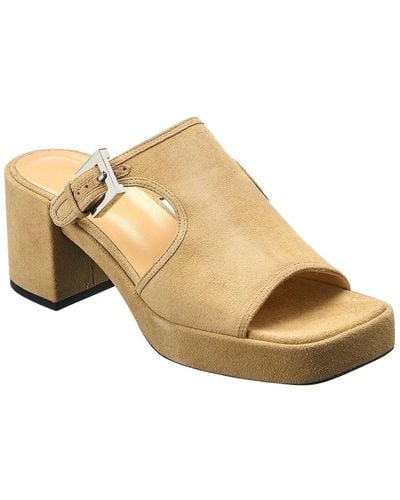 BY FAR Melba Suede Sandal - Natural