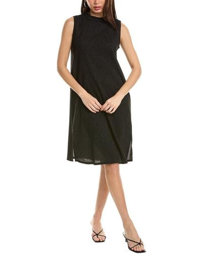 Eileen Fisher Mock Neck Midi Dress - Black