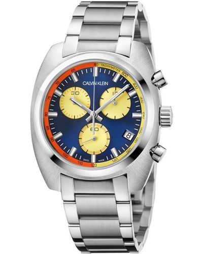 Calvin Klein S Analogue Quartz Watch With Stainless Steel Strap K2g2g14c - Multicolor