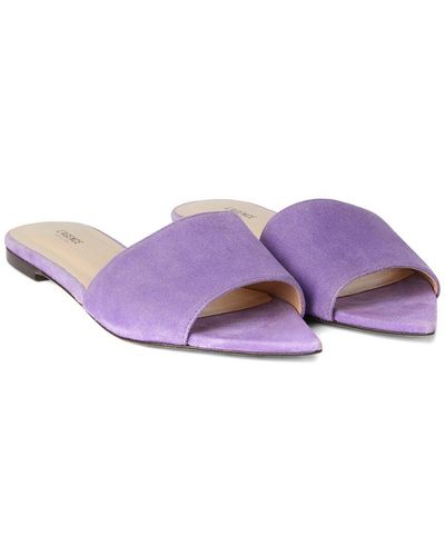 L'Agence Serena Suede & Leather Sandal - Purple