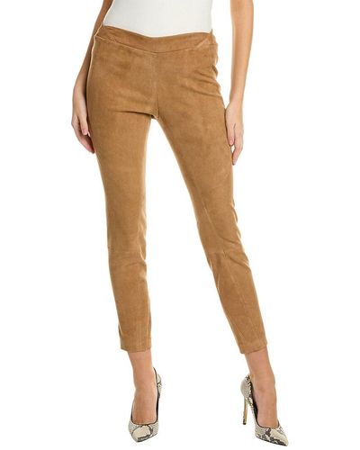 Lafayette 148 New York Brooklyn Suede Pant - Natural