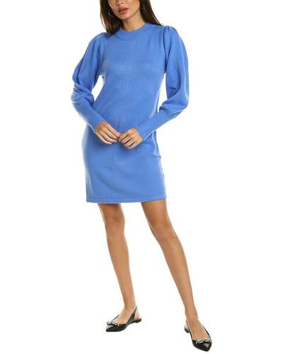 French Connection Babysoft Balloon Sleeve Sweaterdress - Blue