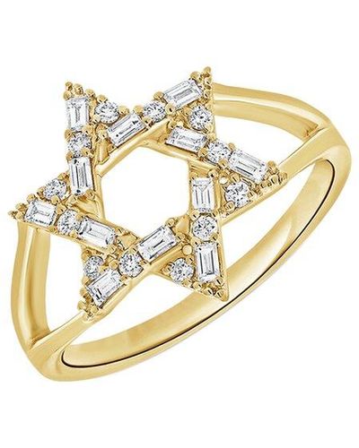 Sabrina Designs 14k 0.33 Ct. Tw. Diamond Star Of David Ring - White