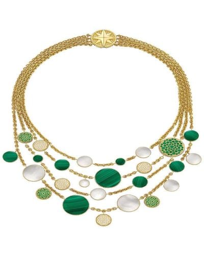 Dior Dior 18K 6.28 Ct. Tw. Diamond & Emerald Des Vents Necklace (Authentic Pre- Owned) - Green