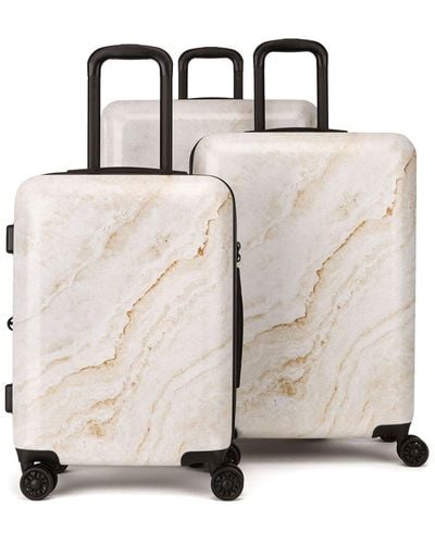 CALPAK Marble 3Pc Expandable Luggage Set - Multicolor