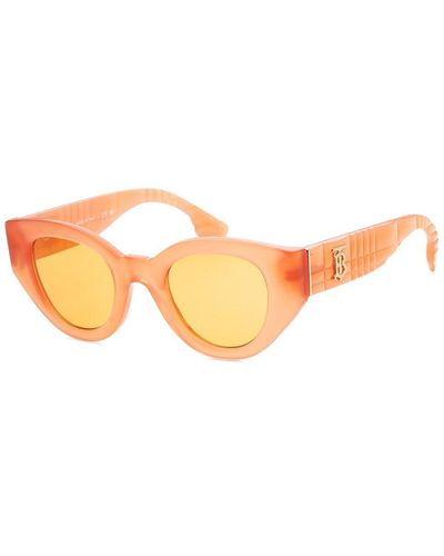 Burberry Be4390 47mm Sunglasses - Orange