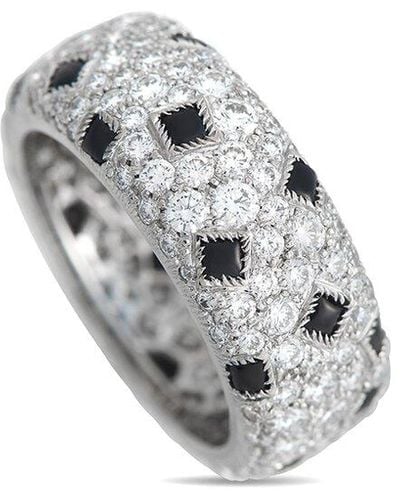 Cartier Panthere 18k 3.45 Ct. Tw. Diamond & Onyx Pelage Ring - Gray