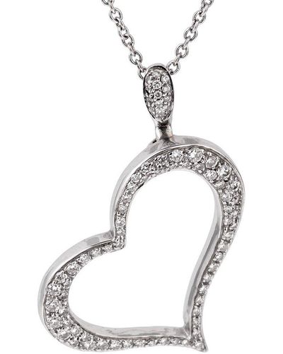 Piaget 18K 0.77 Ct. Tw. Diamond Heart Necklace (Authentic Pre-Owned) - Metallic