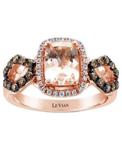 Le Vian 14k Rose Gold 1.41 Ct. Tw. Diamond & Morganite Ring - White