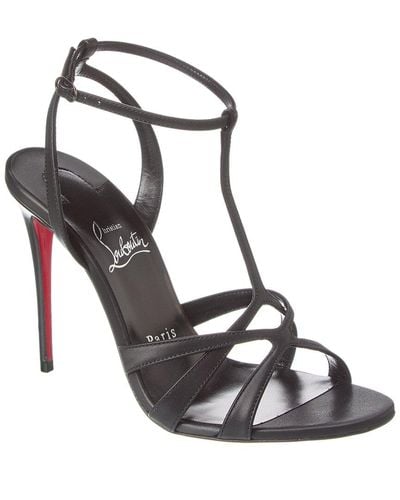 Christian Louboutin Tangueva 100 Leather Sandal - Metallic