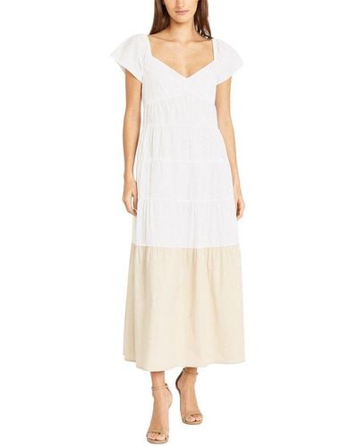 Donna Morgan Poplin Midi Dress - White