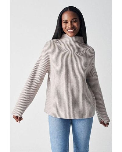 Faherty Bedford Wool-blend Turtleneck Sweater - Gray