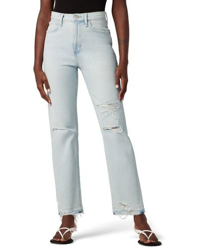 Hudson Jeans Jade High-rise Straight Loose Fit Aries Jean - Blue