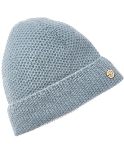 Bruno Magli Honeycomb Stitch Cashmere Hat - Blue