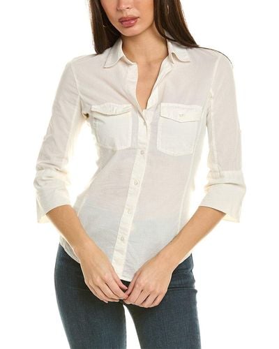 James Perse Contrast Panel Shirt - White