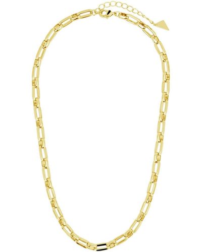 Sterling Forever 14K Plated Elara Bold Paperclip Chain Necklace - Metallic
