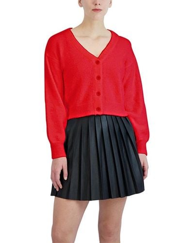 BCBGeneration Button-Down Sweater - Red
