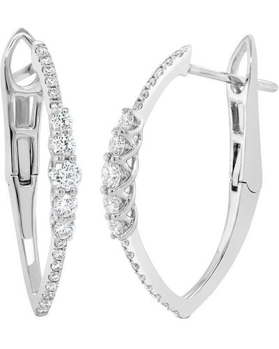 Sabrina Designs 14k 0.50 Ct. Tw. Diamond Hoops - White