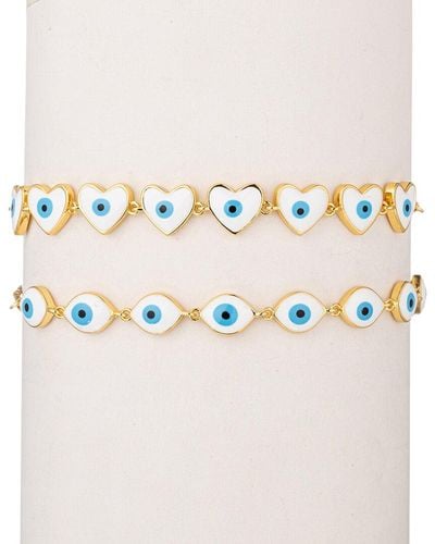 Eye Candy LA The Luxe Collection Hamsa & Evil Eye Bracelet Set - Multicolour