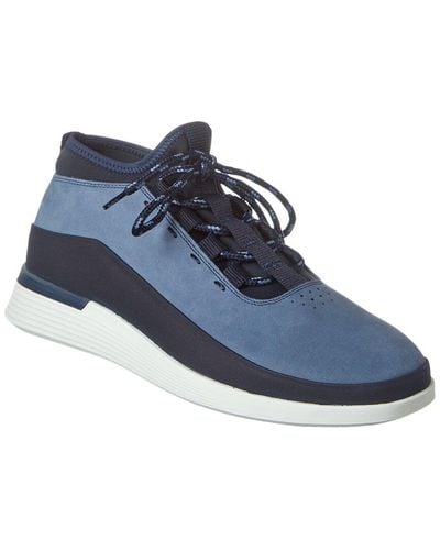 Wolf & Shepherd Crossover Mid Leather Sneaker - Blue