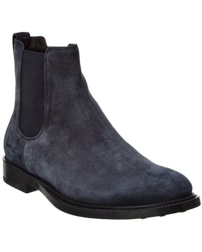Tod's Suede Bootie - Blue