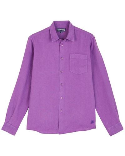Vilebrequin Linen Shirt - Purple