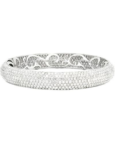 Diana M. Jewels Fine Jewelry 18k 17.98 Ct. Tw. Diamond Bangle - White