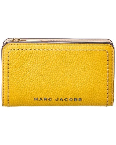 Marc Jacobs Leather Compact Wallet - Yellow