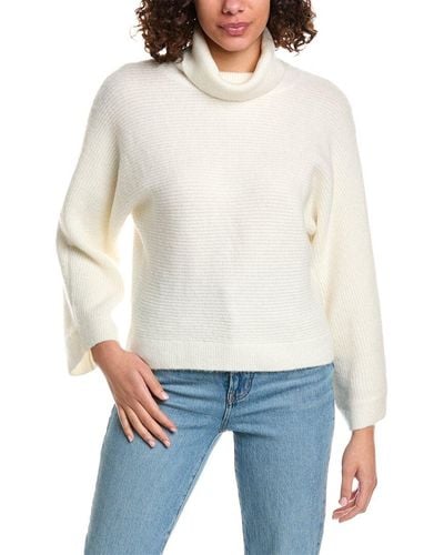 Minnie Rose Cuddle Ribbed Turtleneck Wool-blend Sweater - White