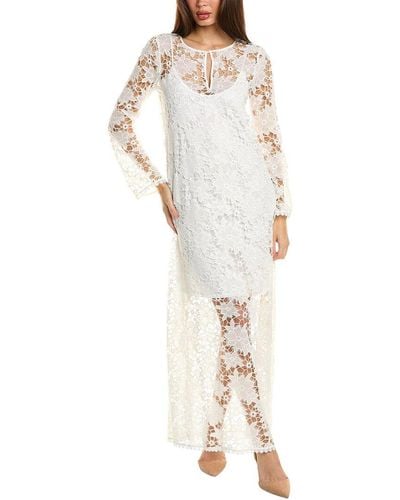 Johnny Was Floral Garden Lace Maxi Dress - White