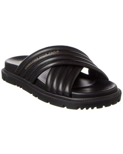 Dior D-cross Leather Sandal - Black