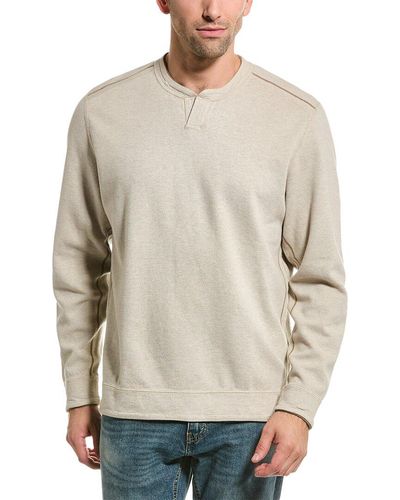 Tommy Bahama Flipfield Abaco Reversible Split Crewneck Pullover - Natural