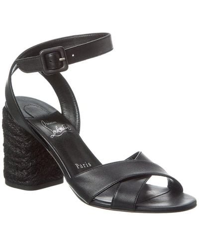 Christian Louboutin Summer Mariza 85 Leather Sandal - Black