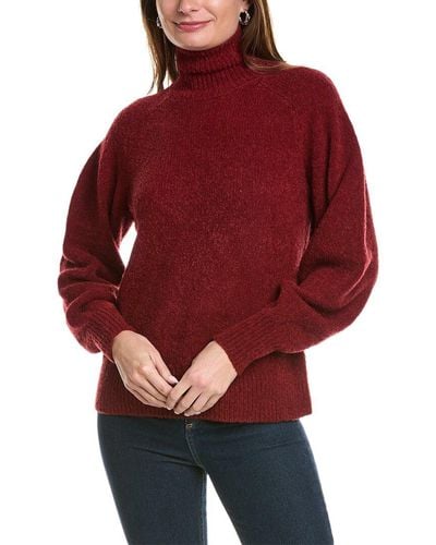 Lafayette 148 New York Raglan Wool-blend Sweater - Red