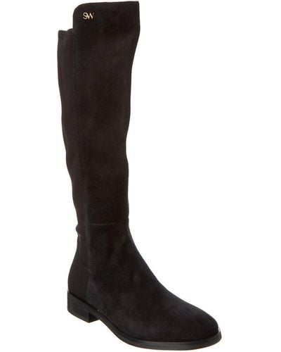 Stuart Weitzman Keelan Suede Tall Boot - Black