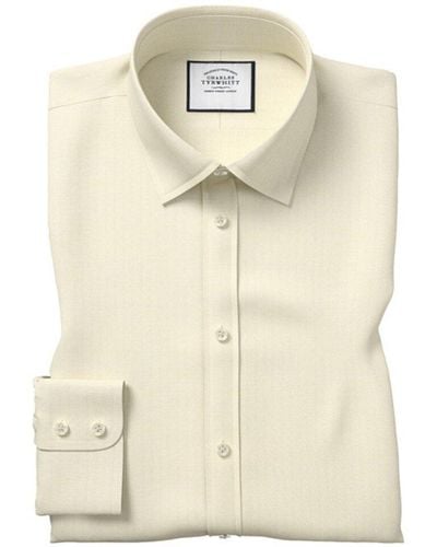 Charles Tyrwhitt Slim Fit Classic Collar Shirt - Natural