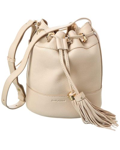 See By Chloé Vicki Leather Bucket Bag - Natural