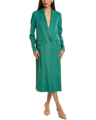 Oscar de la Renta Gabardine Wool-blend Coat - Green