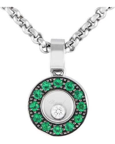 Chopard 18K Emerald Necklace (Authentic Pre-Owned) - Metallic