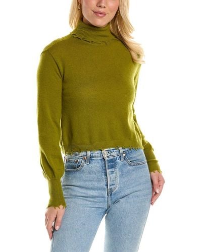 525 America Distressed Cashmere Sweater - Green