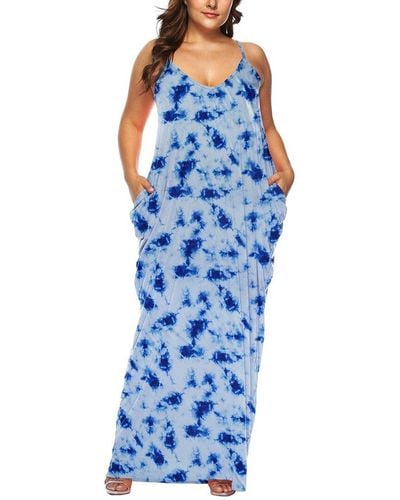 Nino Balcutti Sleeveless Silk Maxi Dress - Blue